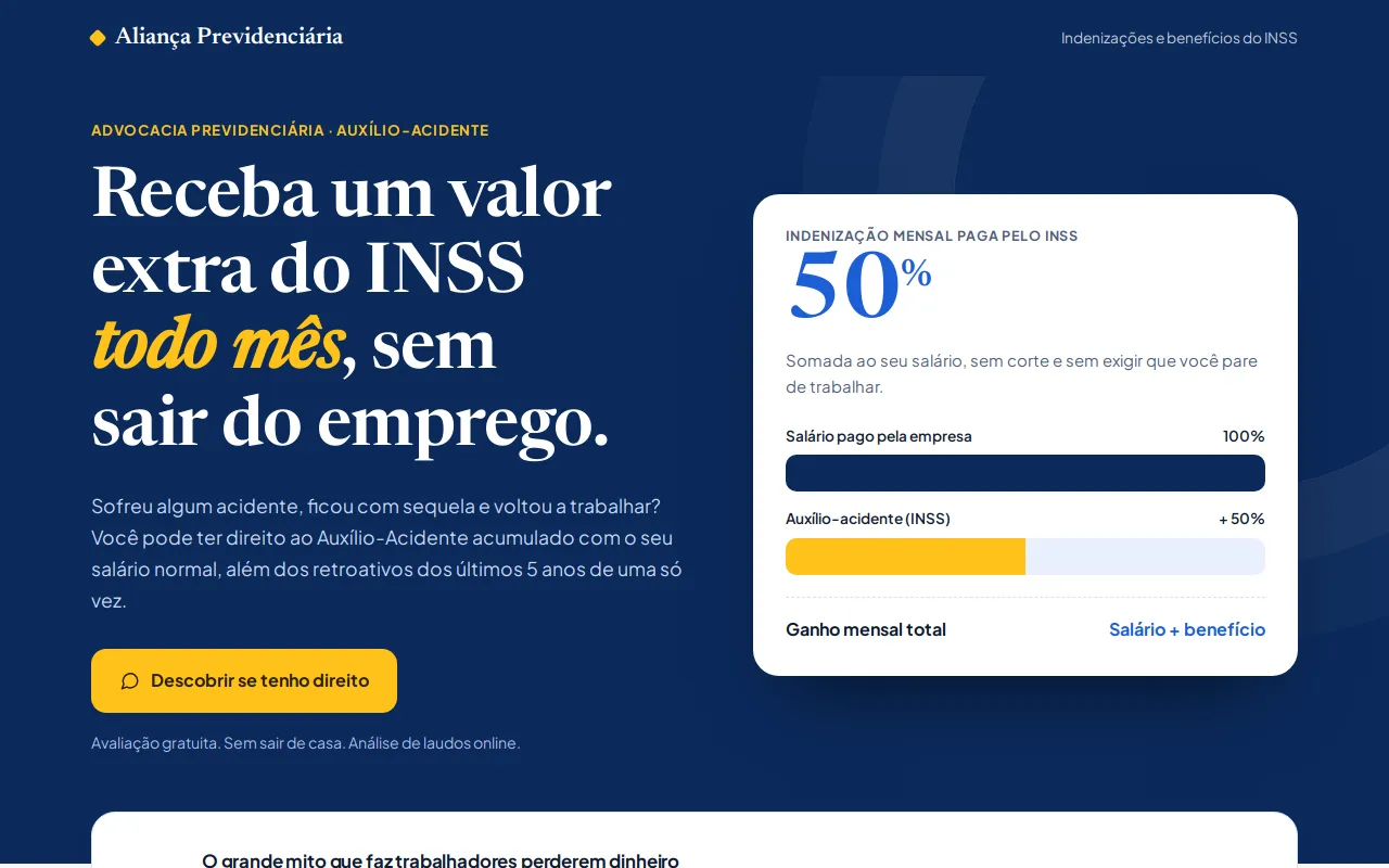 Exemplo de site: Auxílio-acidente